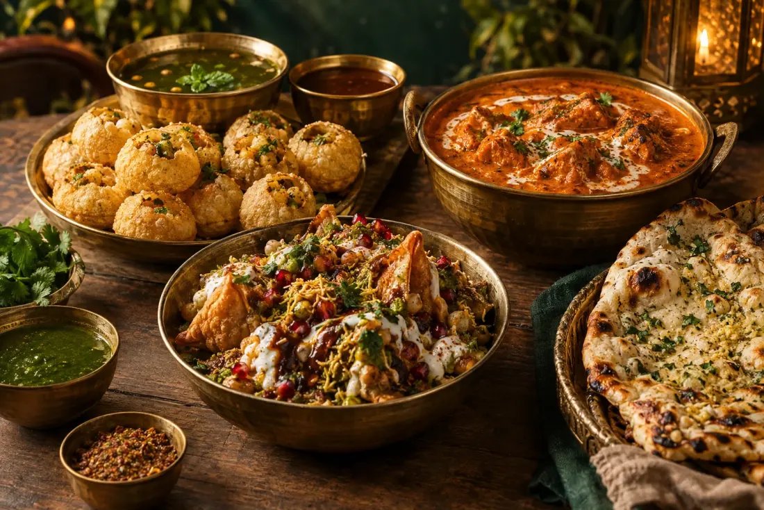 Illustrative image: Indian street-food menu at moderate prices