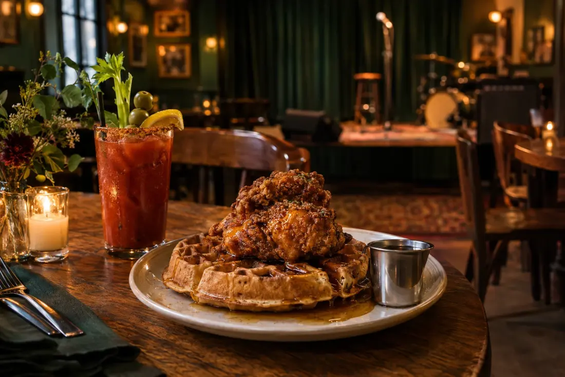 Illustrative image: Friday-to-Sunday brunch with a full bar in a neighborhood setting