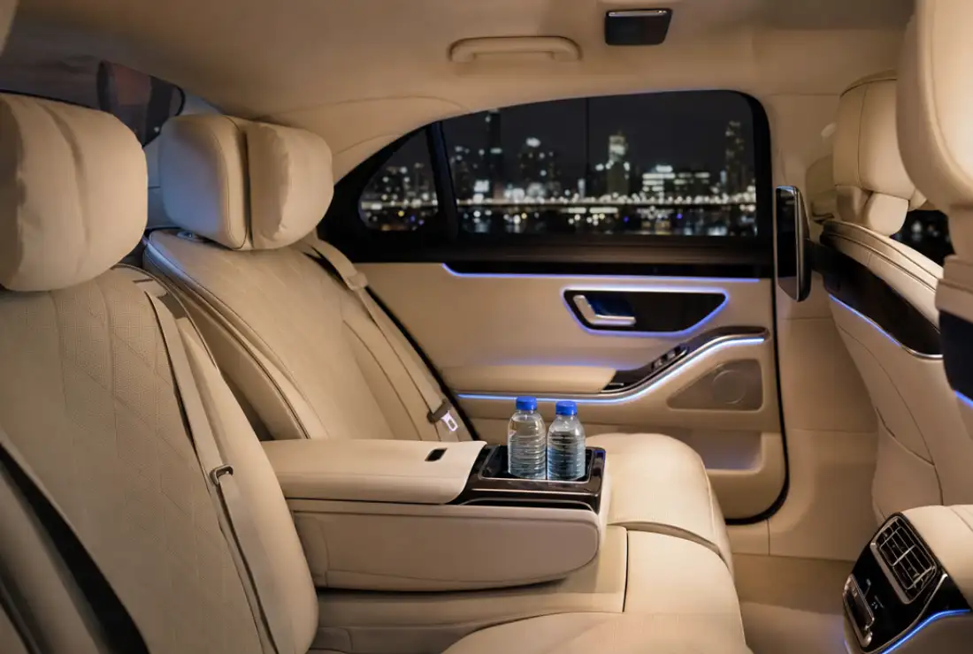 Illustrative image: Sedan-to-limo menu for airport and cruise rides