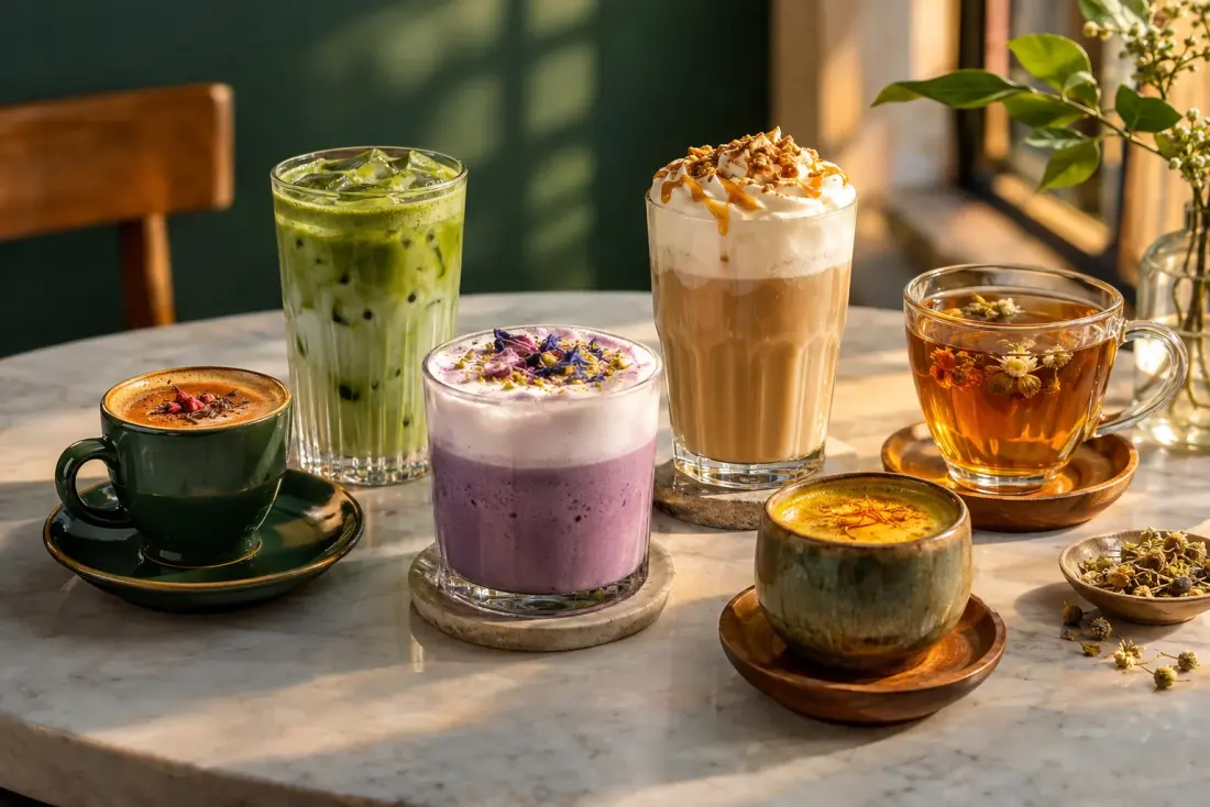 Illustrative image: Espresso and tea drinks with unusual add-ons