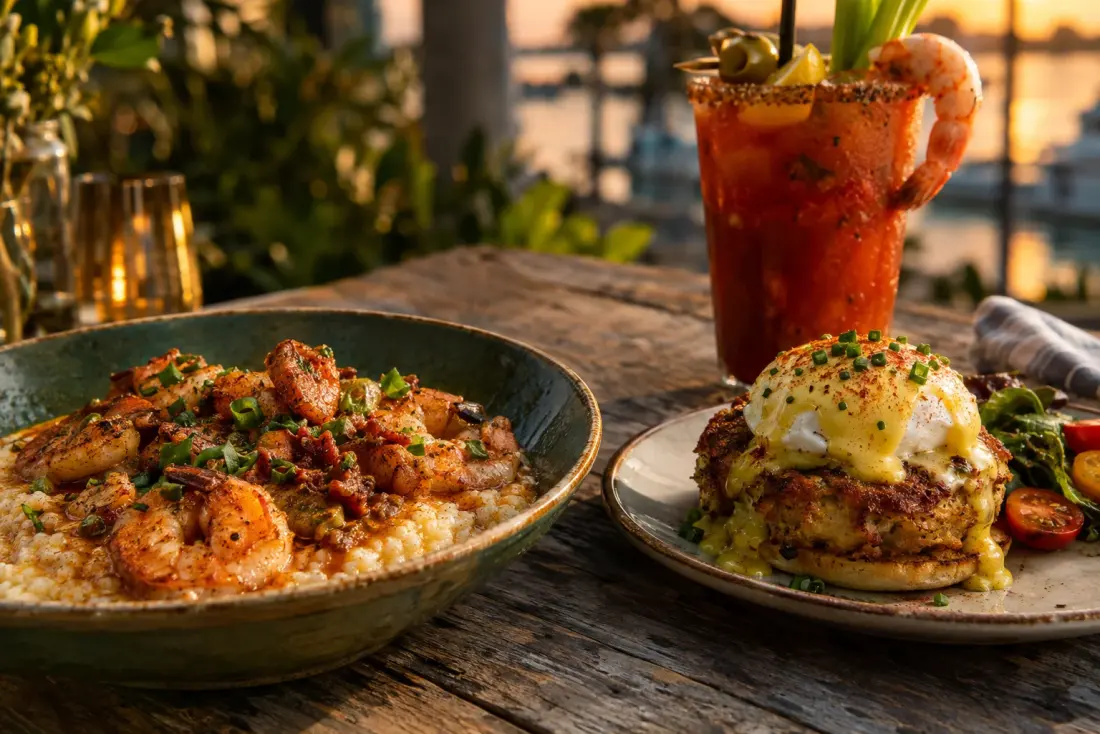 Illustrative image: Weekend seafood brunch with a fish-camp theme