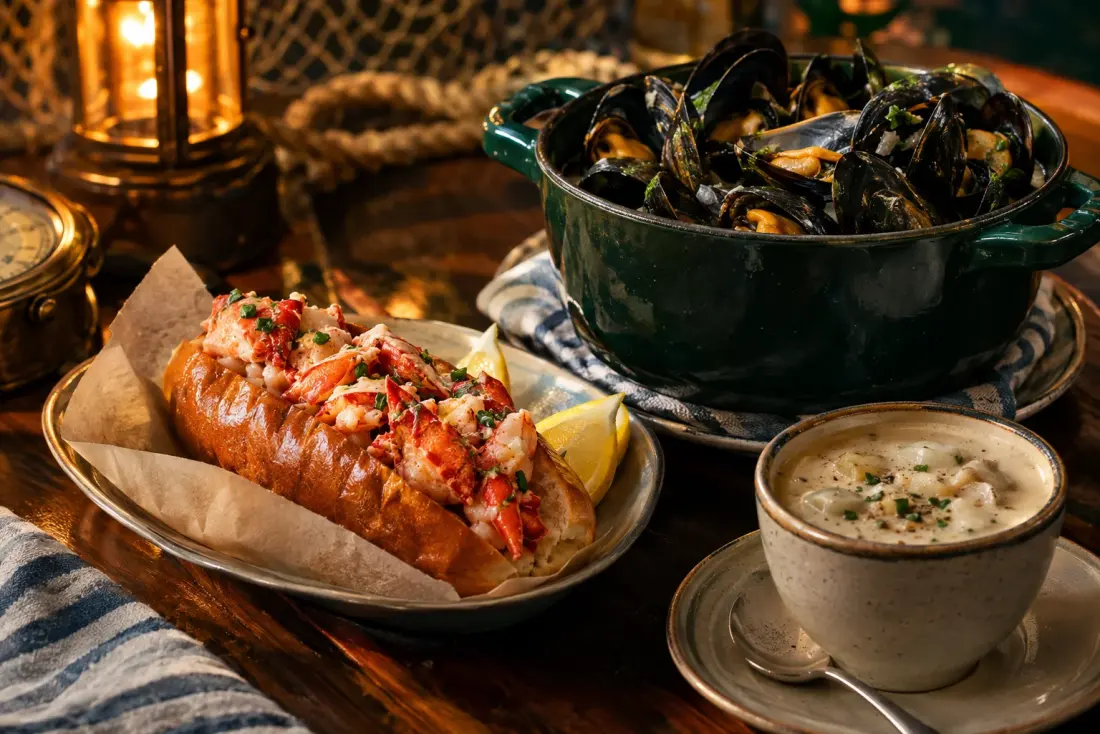 Illustrative image: Lobster rolls and New England-style shellfish