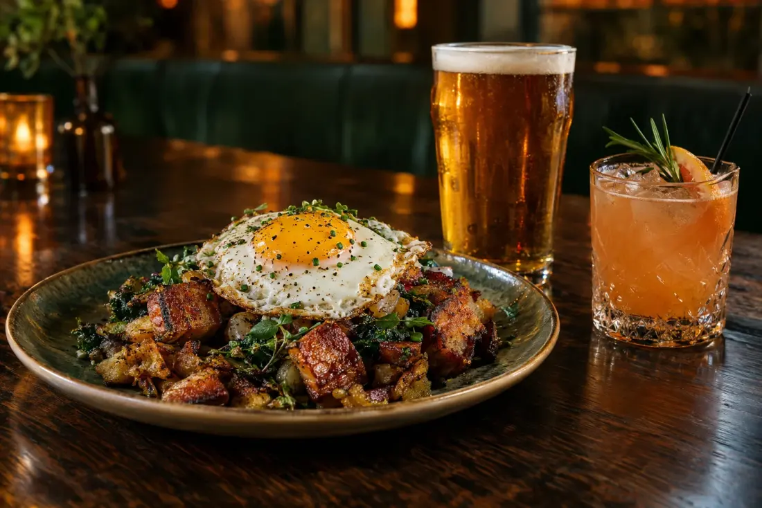 Illustrative image: Chef-driven weekend brunch with beer brewed on site