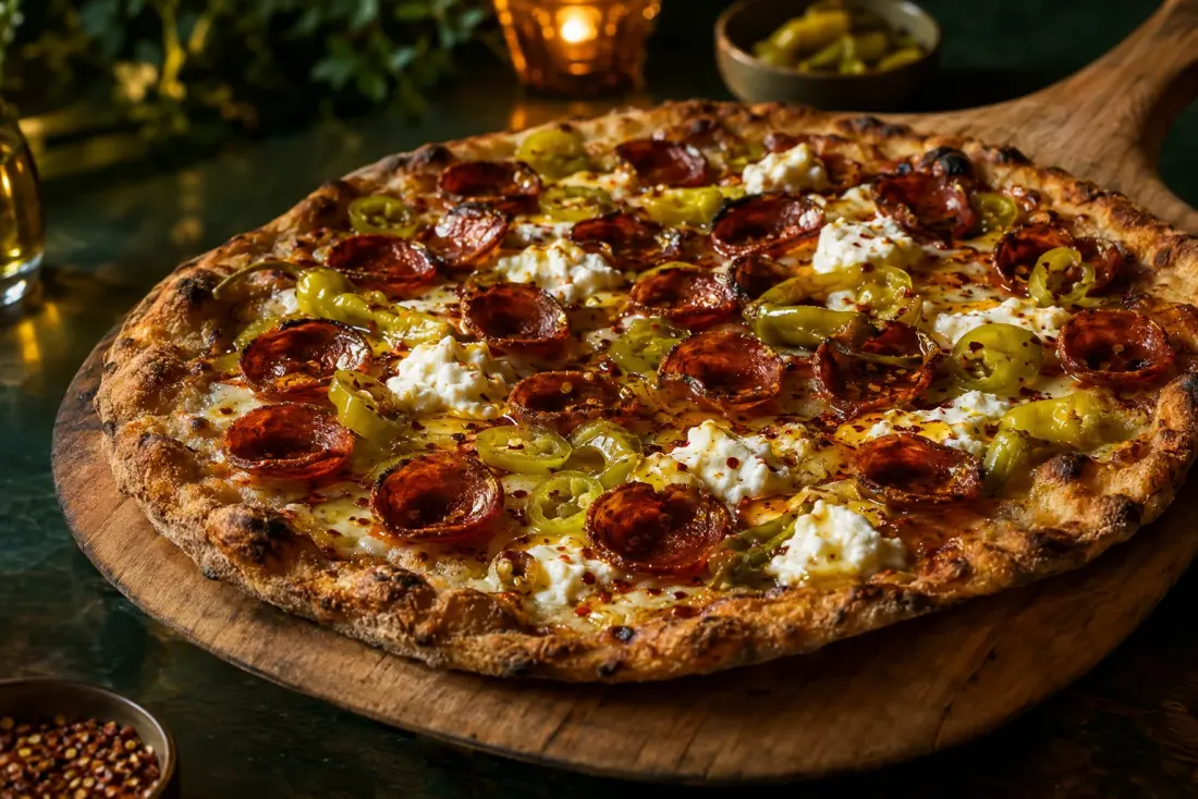 Illustrative image: Thin-crust pies with unconventional topping combinations